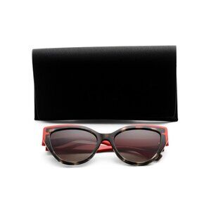 FURLA Havana Brown 55mm Round Sunglasses